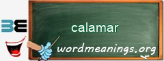 WordMeaning blackboard for calamar